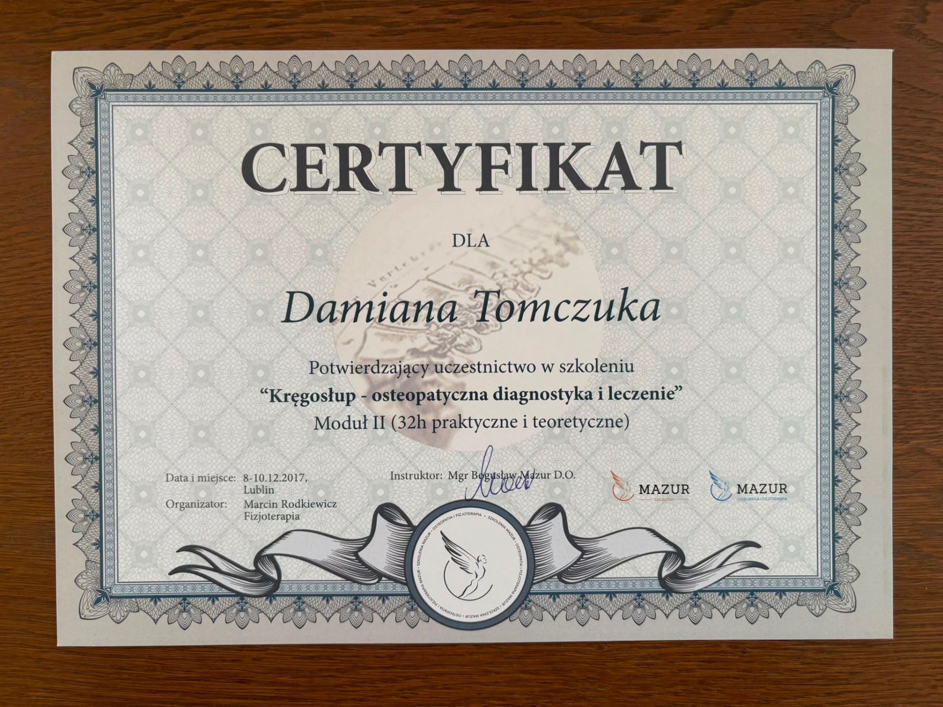 Kręgosłup — diagnostyka i leczenie, Moduł II