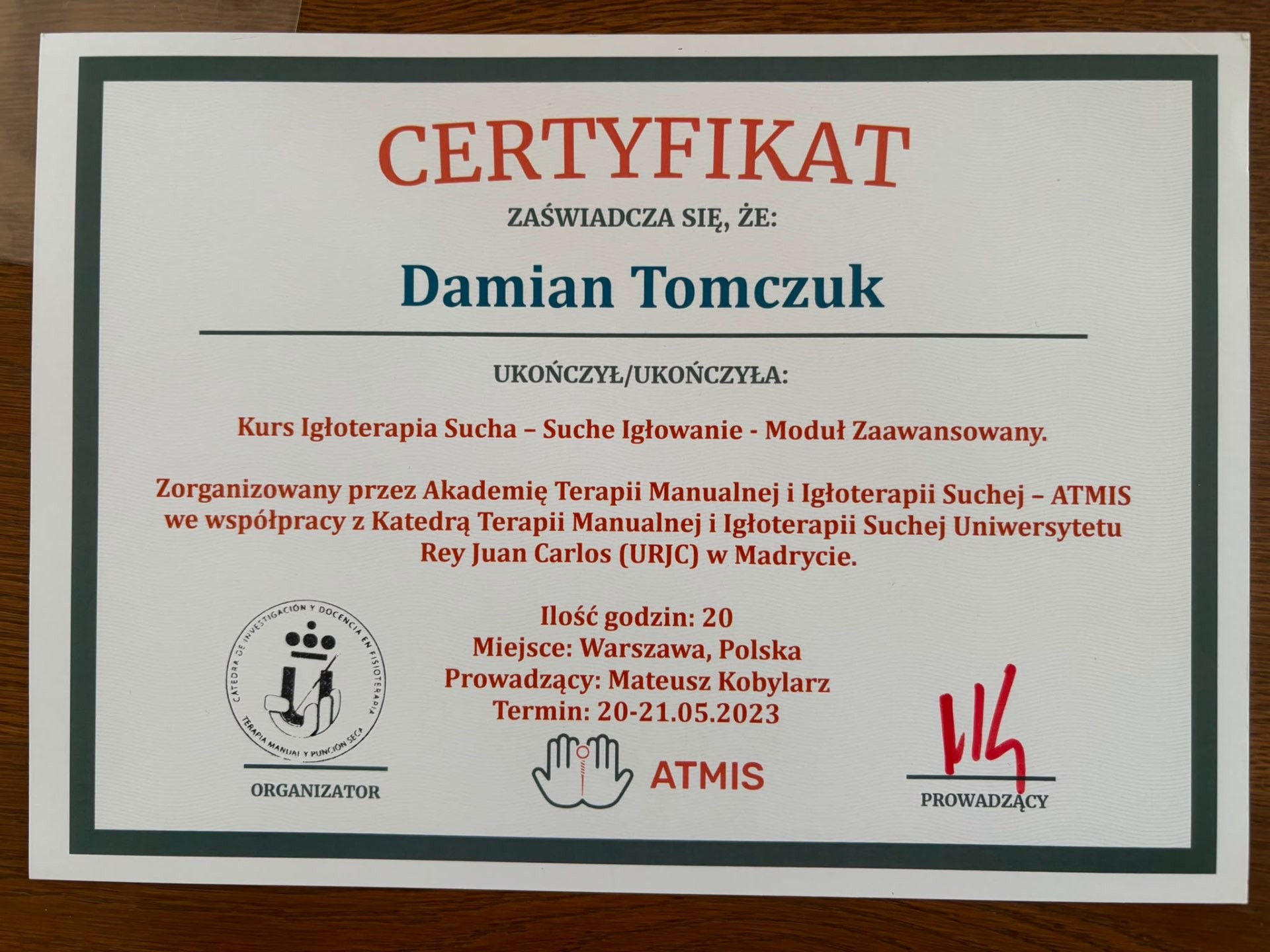 Igłoterapia Sucha — Moduł Zaawansowany