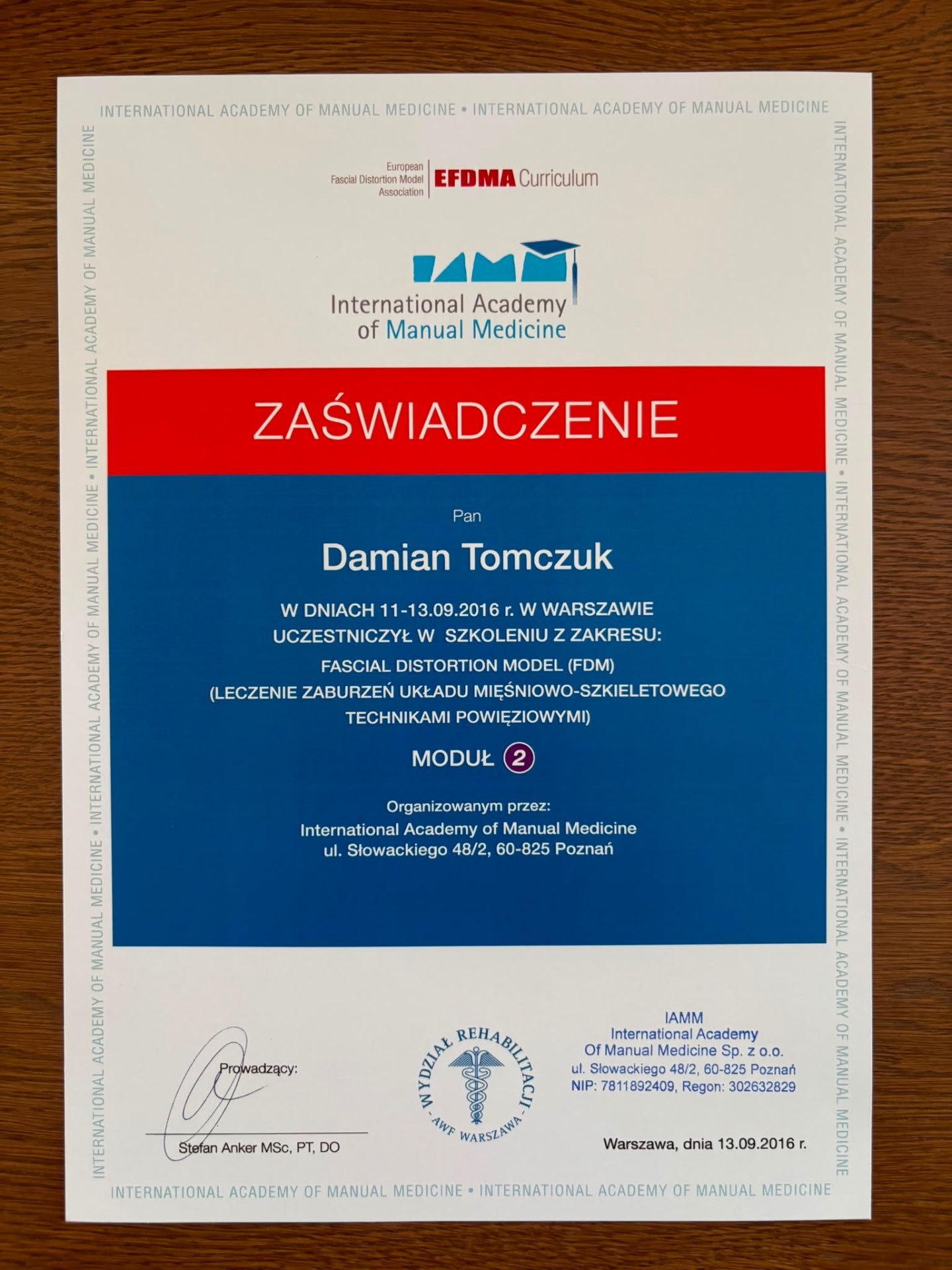 Fascial Distortion Model (FDM) — Moduł 2